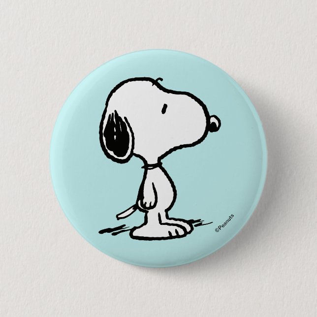 Macaron Rond 5 Cm cacahuètes | Snoopy (Devant)