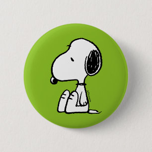 Macaron Rond 5 Cm cacahuètes   Snoopy En Bas
