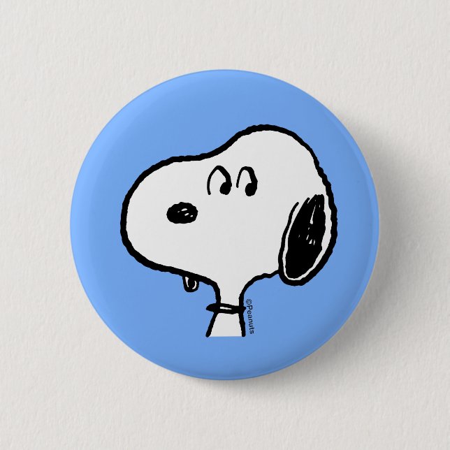 Macaron Rond 5 Cm cacahuètes | Snoopy Looks (Devant)