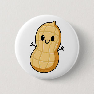 Macaron Rond 5 Cm Cacao Kawaii dessiné – Écrou souriant mignon 