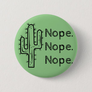 Macaron Rond 5 Cm Cactus drôle de Nope