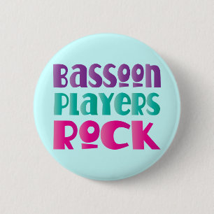 Macaron Rond 5 Cm Cadeau coloré de musique rock de joueurs de basso