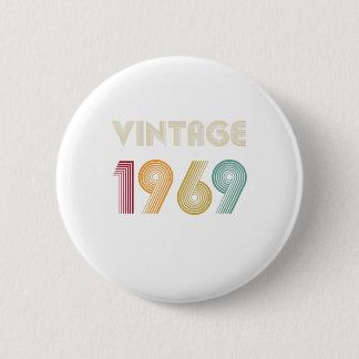 Macaron Rond 5 Cm Cadeau de 50 ans 50e anniversaire Vintage 1969