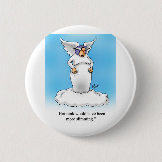 Macaron Rond 5 Cm Cadeau de caricature Angel Humour paradisiaque !
