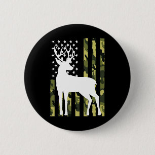 Macaron Rond 5 Cm Cadeau De Chasse Pour Hommes Femmes Chasse Forêt F