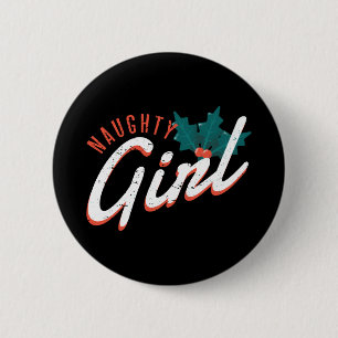 Macaron Rond 5 Cm Cadeau de citation de fille coquine de Noël pour f