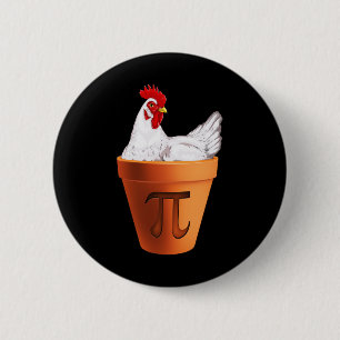 Macaron Rond 5 Cm Cadeau de jour de Pi au poulet pour hommes femmes