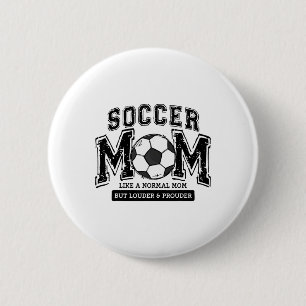 Macaron Rond 5 Cm Cadeau de la vie de maman de football vintage pour
