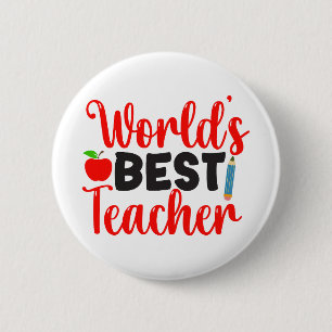 Macaron Rond 5 Cm Cadeau de l'école Apple du meilleur professeur du