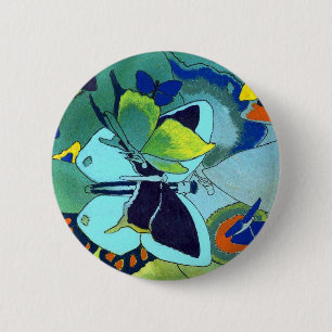 Macaron Rond 5 Cm Cadeau de mosaïque papillon