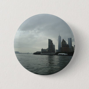 Macaron Rond 5 Cm Cadeau de New York Manhattan le fleuve Hudson