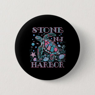 Macaron Rond 5 Cm Cadeau de plage coloré pour amateur de tortues de