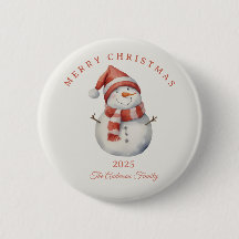 Cadeau de thème de Noël à l'aquarelle de bonhomme