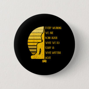 Macaron Rond 5 Cm Cadeau de yoga méditation Bouddha Professeur de Yo