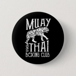 Macaron Rond 5 Cm Cadeau d'entraînement de club de kickboxing Tiger