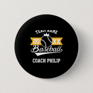 Macaron Rond 5 Cm Cadeau d'équipe pour l'entraîneur de baseball à la