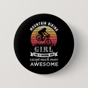 Macaron Rond 5 Cm Cadeau drôle de fille de VTT
