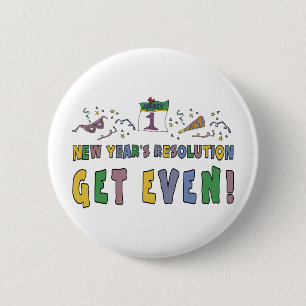Macaron Rond 5 Cm Cadeau drôle de résolutions de nouvelle année