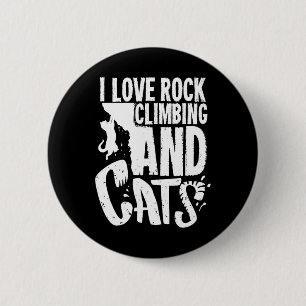 Macaron Rond 5 Cm Cadeau drôle d'escalade pour un amateur de chats