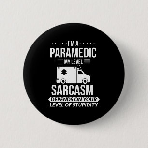 Macaron Rond 5 Cm Cadeau drôle pour ambulancier