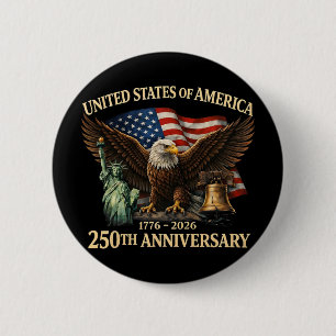 Macaron Rond 5 Cm Cadeau du 250e anniversaire des États-Unis pour mo