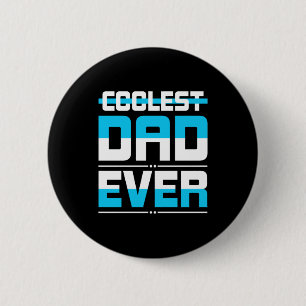 Macaron Rond 5 Cm Cadeau fête des pères   Papa le plus froid jamais