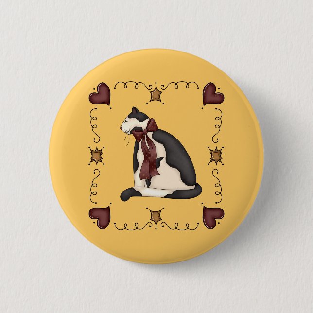 Macaron Rond 5 Cm Cadeau mignon de pays de chat de Kitty (Devant)