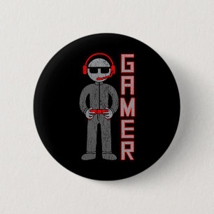 Macaron Rond 5 Cm Cadeau pour garçons gamers pour le meilleur joueur