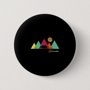 Macaron Rond 5 Cm Cadeau souvenir du Colorado ours coloré graphique