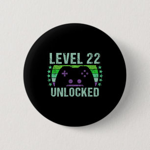 Macaron Rond 5 Cm Cadeau vintage 22e anniversaire Cadeau 22 ans Garç
