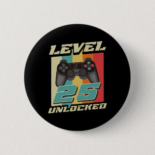 Macaron Rond 5 Cm Cadeau vintage 25e anniversaire Cadeau 25 ans Garç