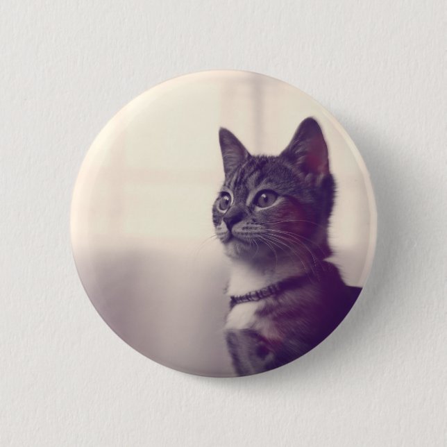 Macaron Rond 5 Cm Cadeaux Amoureux de les chats, boutons de bascule  (Devant)