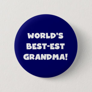 Macaron Rond 5 Cm Cadeaux blancs des textes de grand-maman du