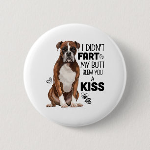 Macaron Rond 5 Cm Cadeaux Boxer Dog