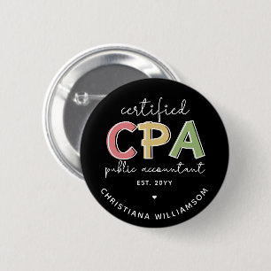 Macaron Rond 5 Cm Cadeaux comptables publics certifiés CPA personnal