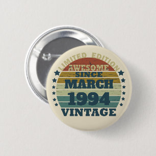 Macaron Rond 5 Cm Cadeaux d'anniversaire vintages personnalisés