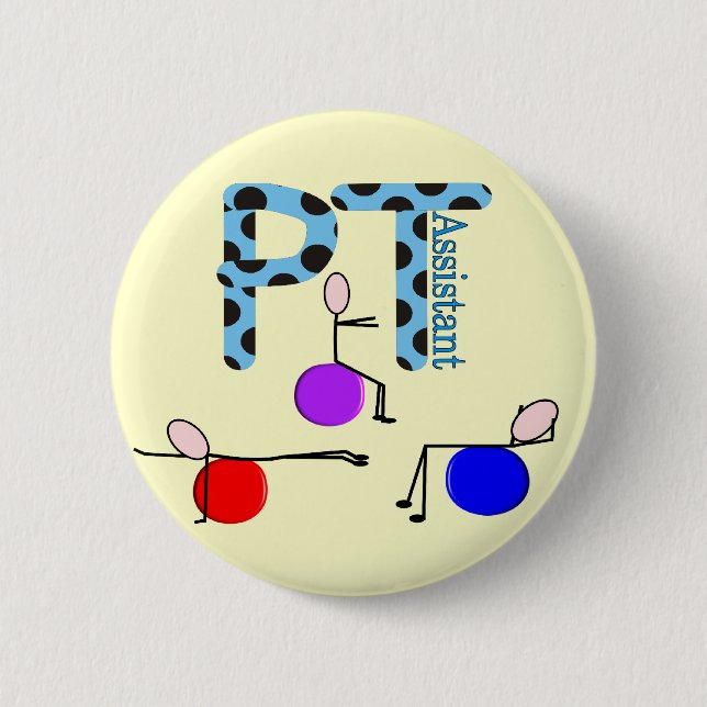 Macaron Rond 5 Cm Cadeaux d'assistant de physiothérapie (Devant)