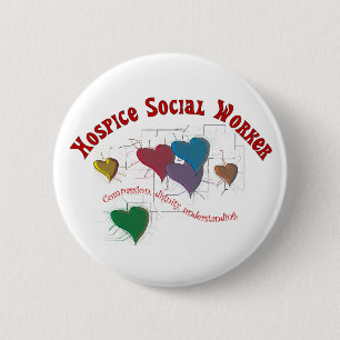 Macaron Rond 5 Cm Cadeaux d'assistant social d'hospice