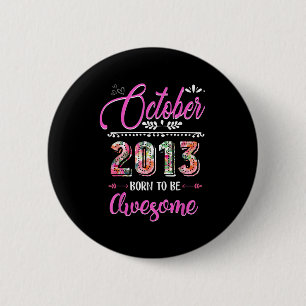 Macaron Rond 5 Cm Cadeaux de 9 ans 9e anniversaire fille fantastique