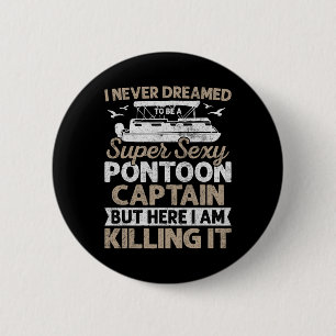 Macaron Rond 5 Cm Cadeaux de capitaine de ponton Super Y drôles de b