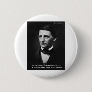 Macaron Rond 5 Cm Cadeaux de citations de sagesse de RW Emerson "Prê