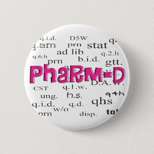 Macaron Rond 5 Cm Cadeaux de Pharm-D d'étudiant de pharmacie