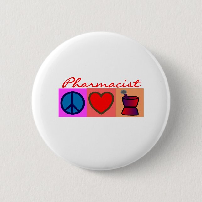 Macaron Rond 5 Cm Cadeaux de pharmacien (Devant)