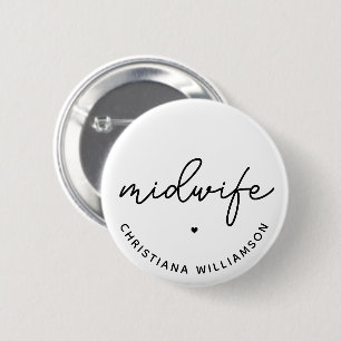 Macaron Rond 5 Cm Cadeaux de sage-femme personnalisés
