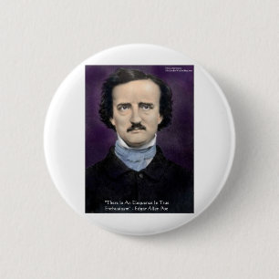 Macaron Rond 5 Cm Cadeaux de sagesse "Enthousiasme" d'Edgar Allan Po