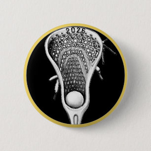 Macaron Rond 5 Cm Cadeaux d'équipe de crosse Noir et Or