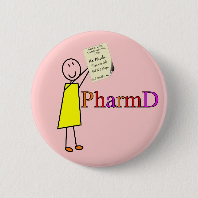 Macaron Rond 5 Cm Cadeaux d'étudiant de pharmacie de PharmD (Devant)