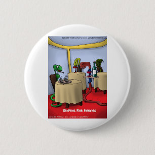 Macaron Rond 5 Cm Cadeaux drôles de Snake Dineries T-shirts Cartes e