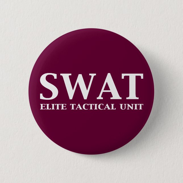 Macaron Rond 5 Cm Cadeaux d'unité tactique SWAT Elite (Devant)