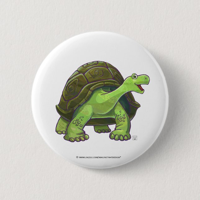 Macaron Rond 5 Cm Cadeaux et accessoires de tortue (Devant)